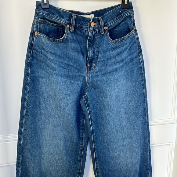 Madewell Superwide-Leg Denim Jeans size 26 color Concho Wash Flare EUC - Picture 7 of 15